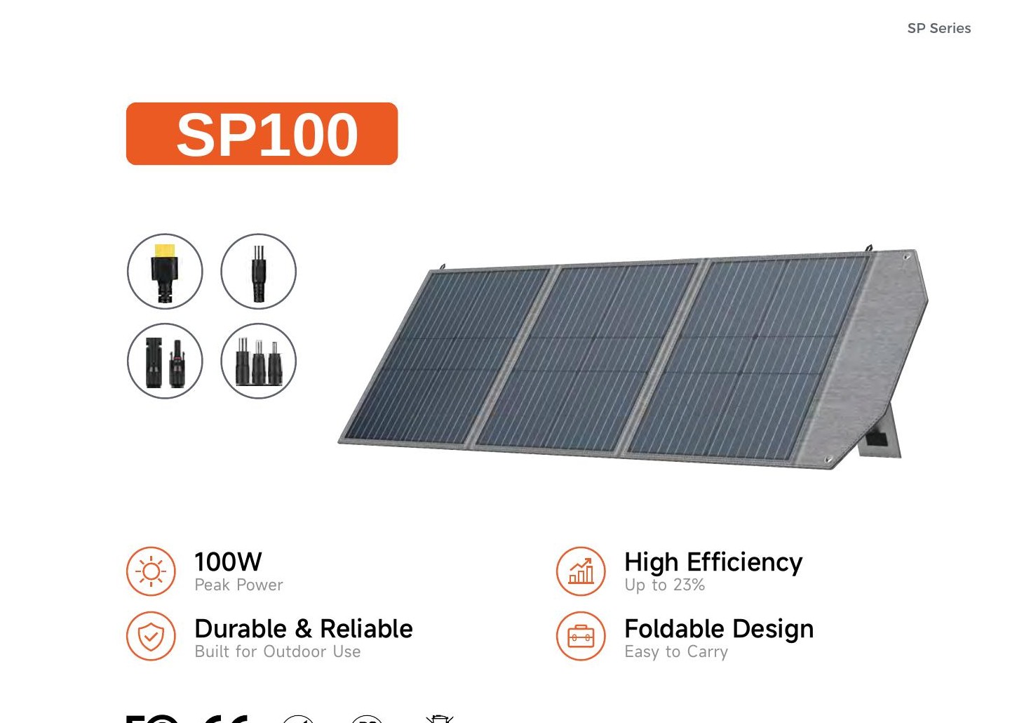 SP100 складна сонячна панель 100 W
