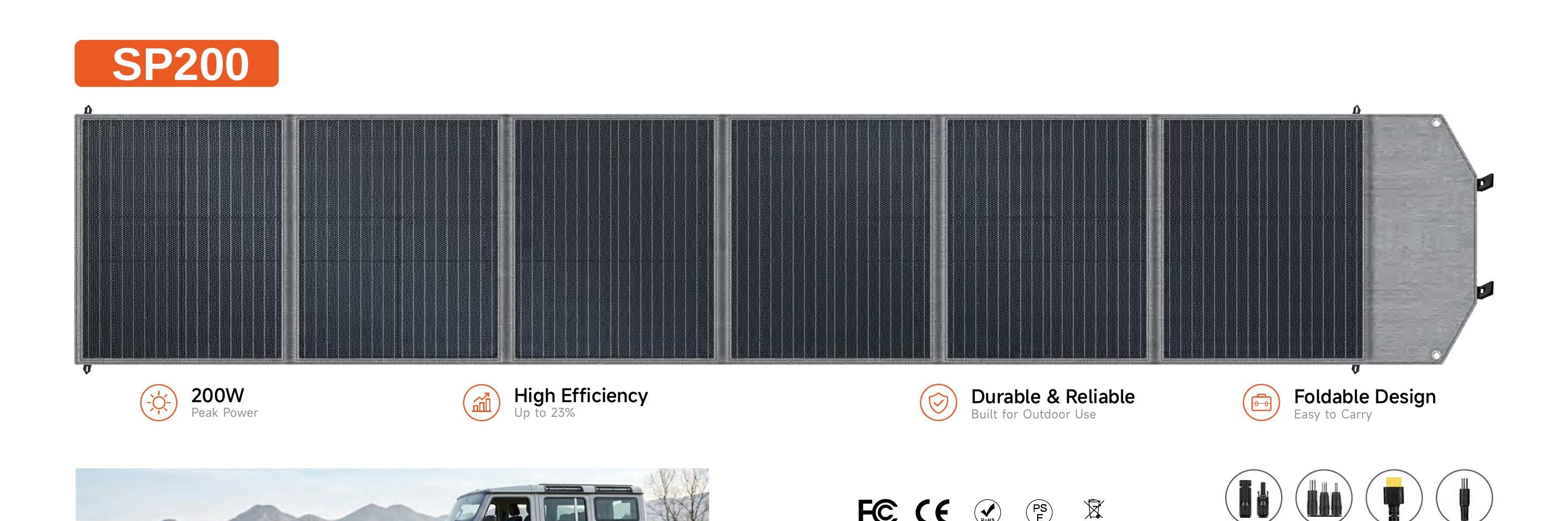 SP200 складна сонячна панель 200 W