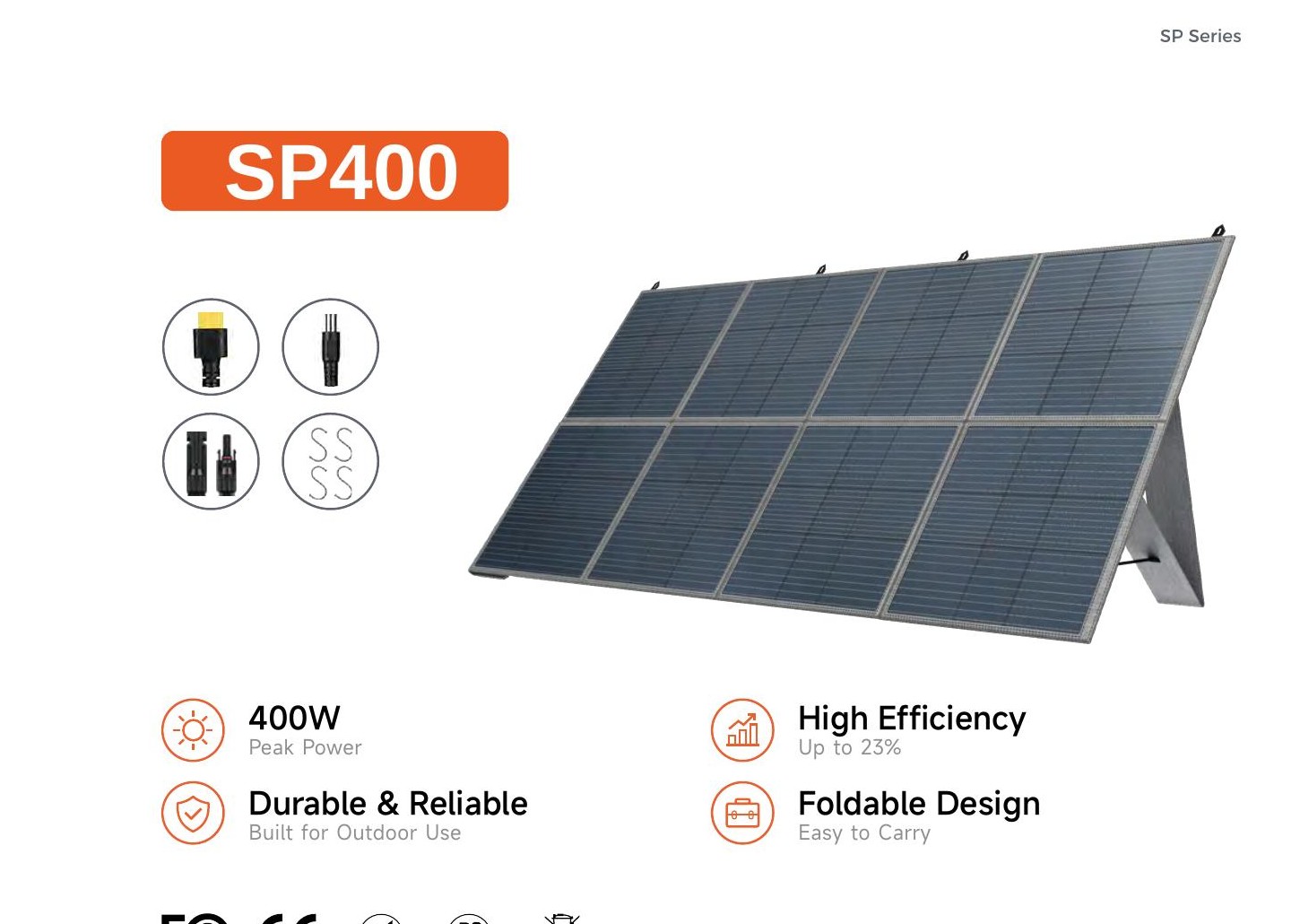 SP400 складна сонячна панель 400 W